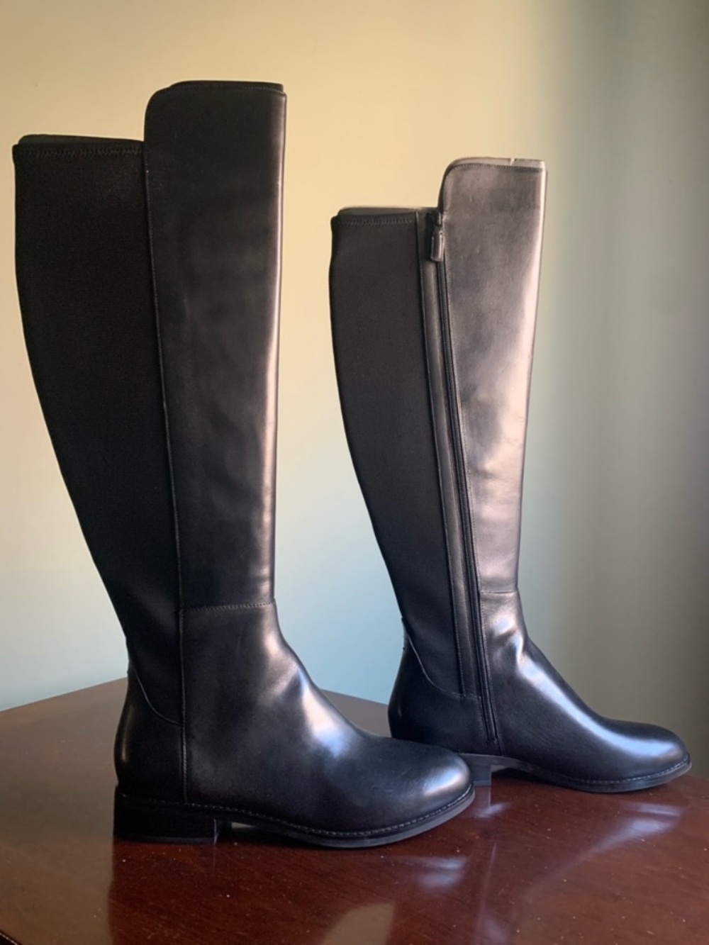 Cole Haan Black Over-the-Knee Leather Boots